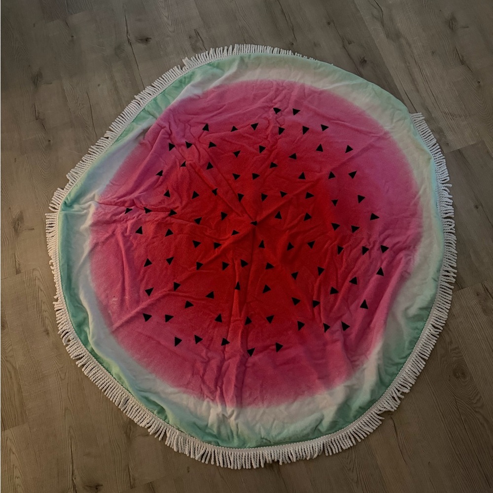 Watermelon Circle Beach Towel